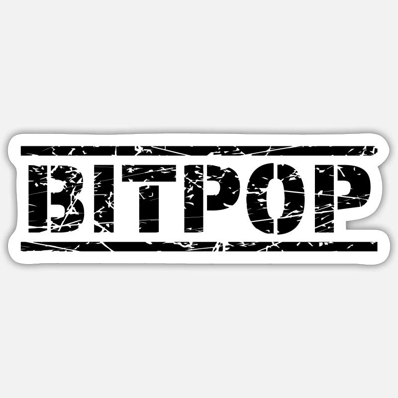 Bitpop - Sticker size S (10 x 10 cm) - white matte
