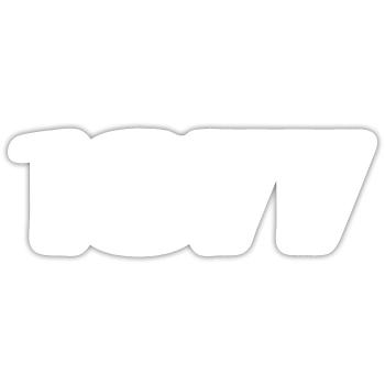 1977 - Gift born in 1977 - Sticker size S (10 x 10 cm) - white matte - Front