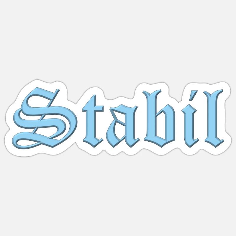 Stabil - Sticker Größe S (10 x 10 cm) - Mattweiß