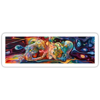 AI Generated Art Painting - Sticker size S (10 x 10 cm) - white matte - Front