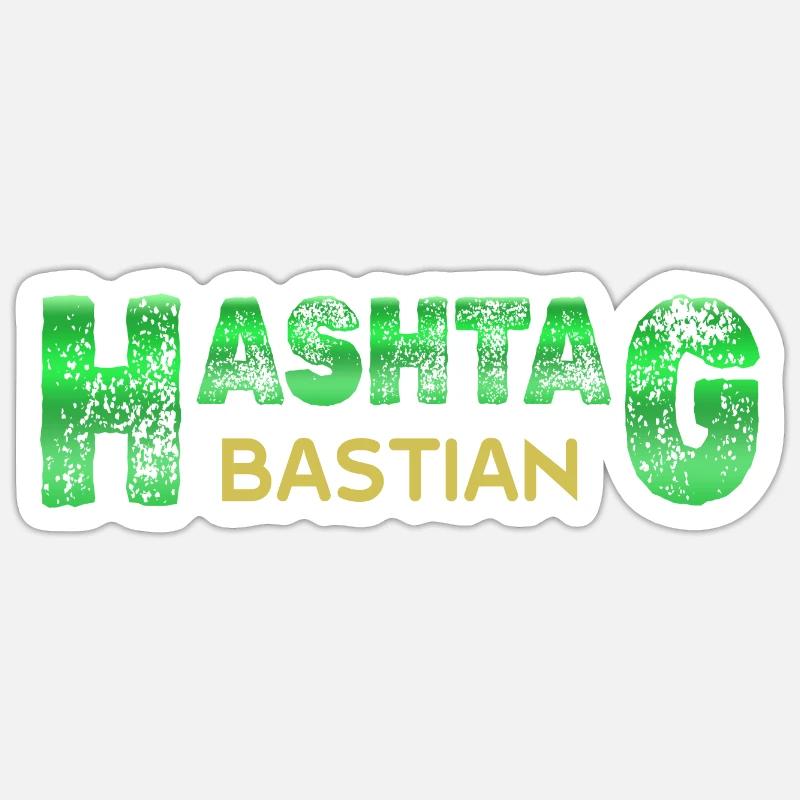 First name Bastian Sticker size S (10 x 10 cm)