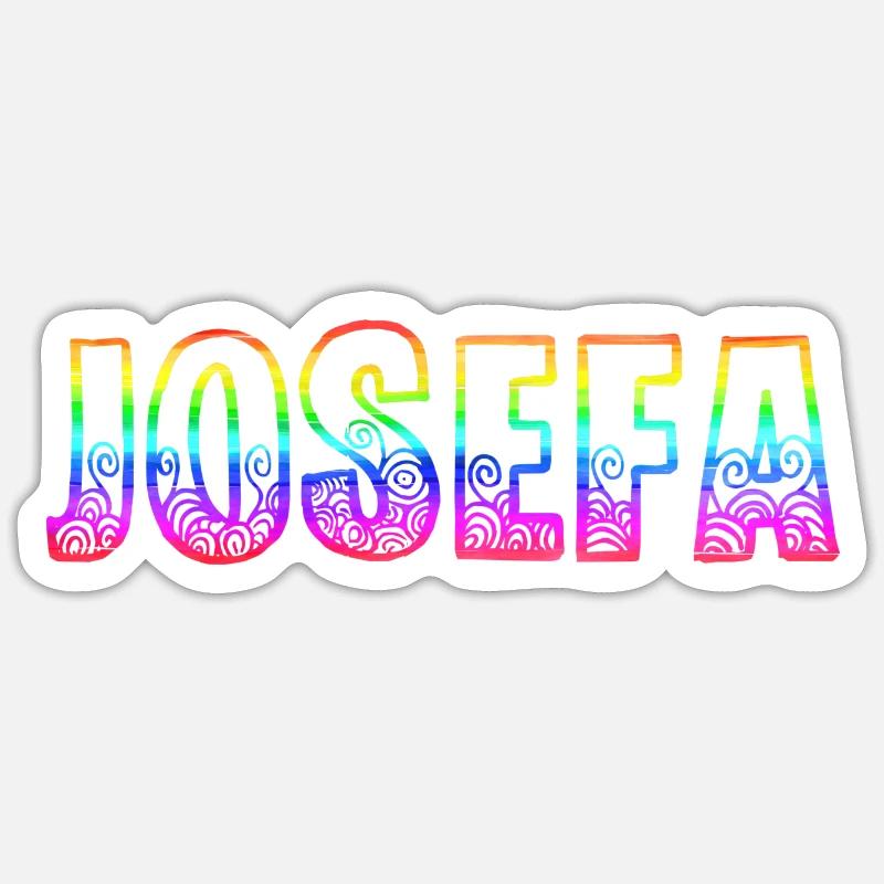 Josefa RS Rainbow - Sticker size S (10 x 10 cm) - white matte
