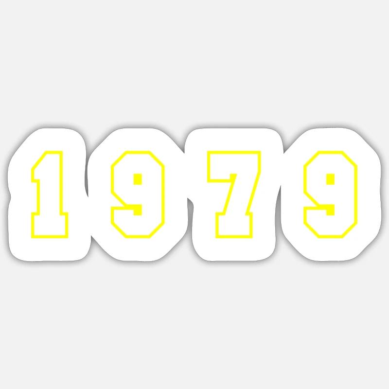 Numéro de l’année 1979 - Sticker taille S (10 x 10 cm) - blanc mat