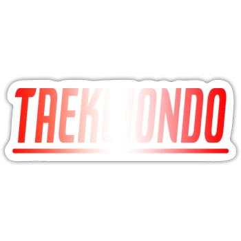TAEKWONDO KARATE SPORT GIFT - Sticker size S (10 x 10 cm) - white matte - Front
