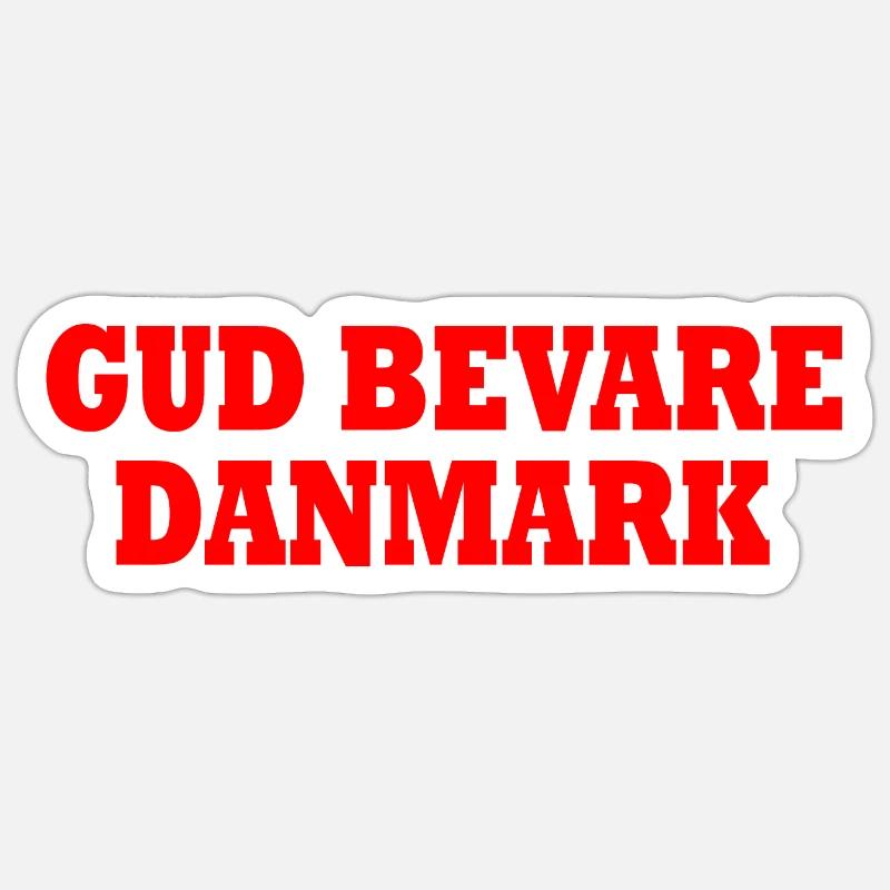 Gud bevare danmark - Sticker taille S (10 x 10 cm) - blanc mat