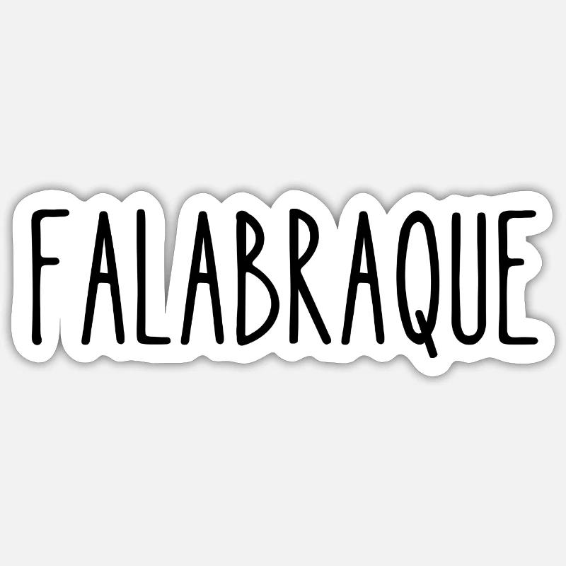 falabraque - Sticker taille S (10 x 10 cm) - blanc mat