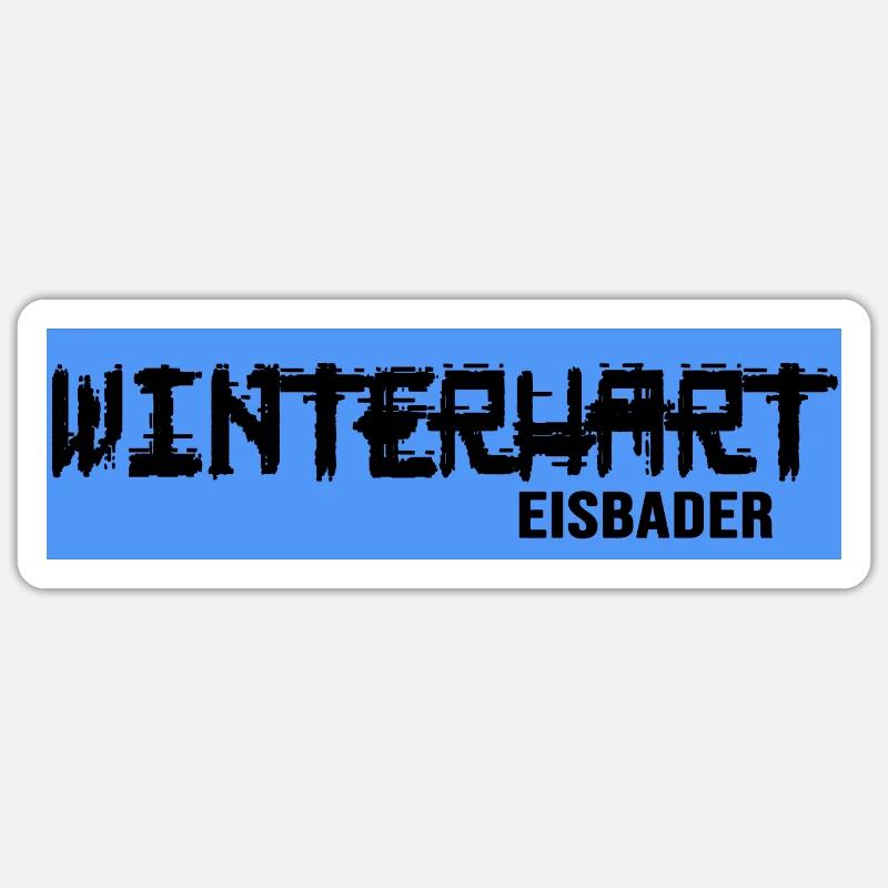 Winterschwimmer crazy eisbath Eisbaden Sticker Größe S (10 x 10 cm)