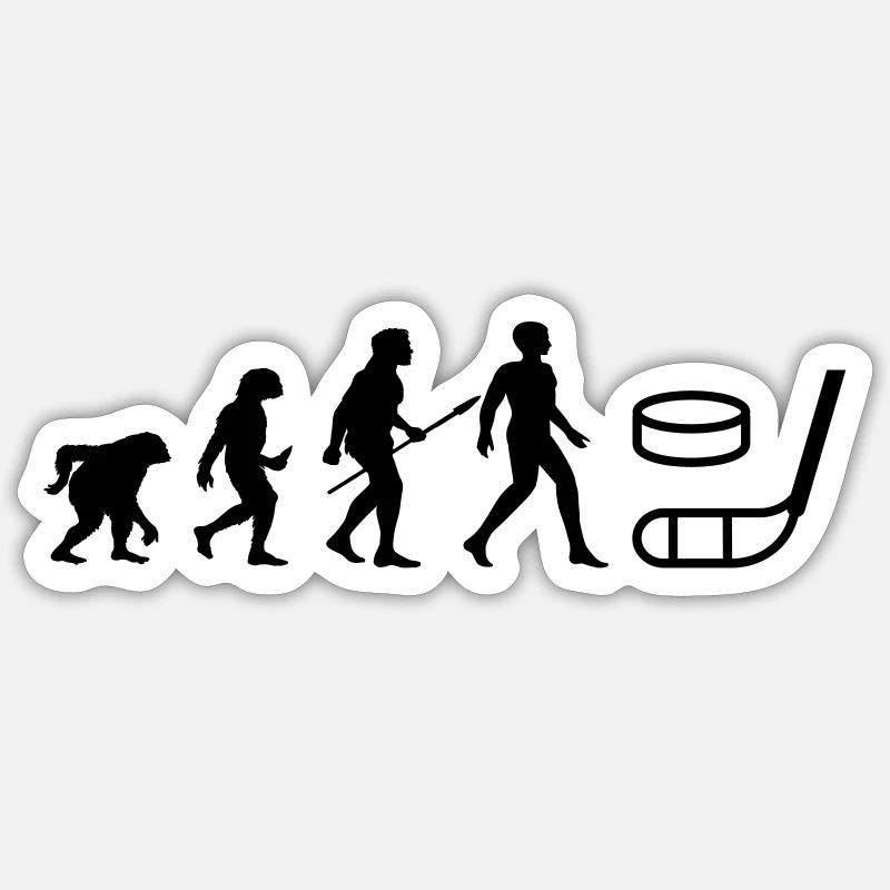 Cooles "Evolution Ice Hockey Shirt“ Design Sticker Größe S (10 x 10 cm)
