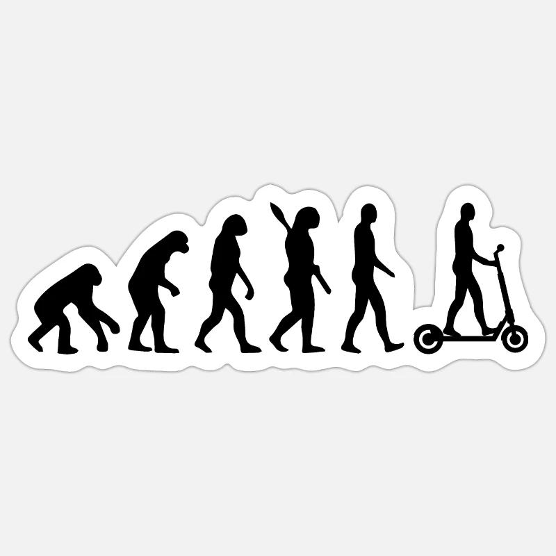 E-Scooter Roller - Sticker Größe S (10 x 10 cm) - Mattweiß