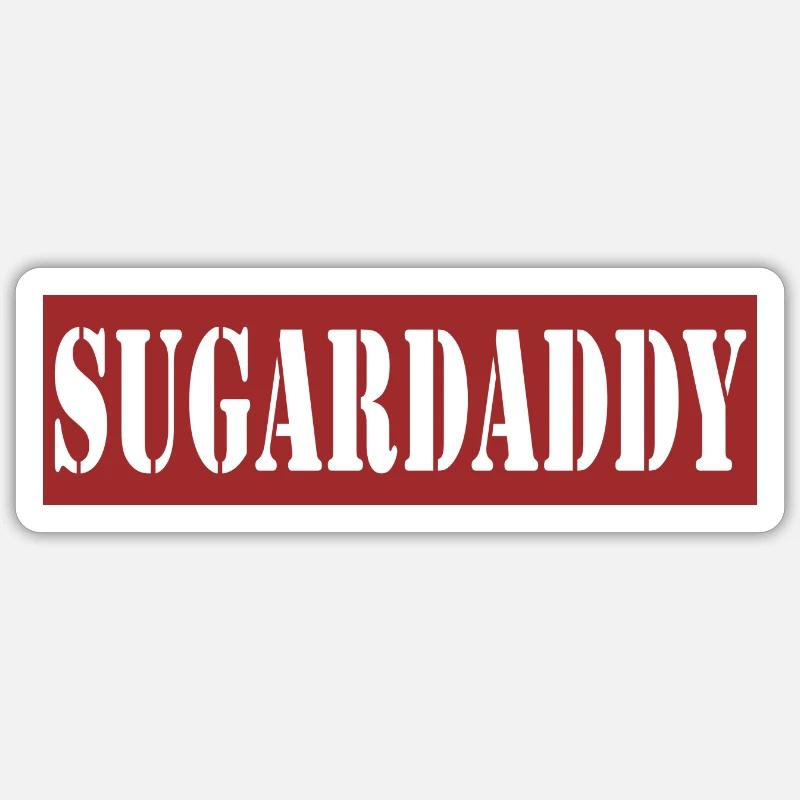 SUGARDADDY - Sticker taille S (10 x 10 cm) - blanc mat