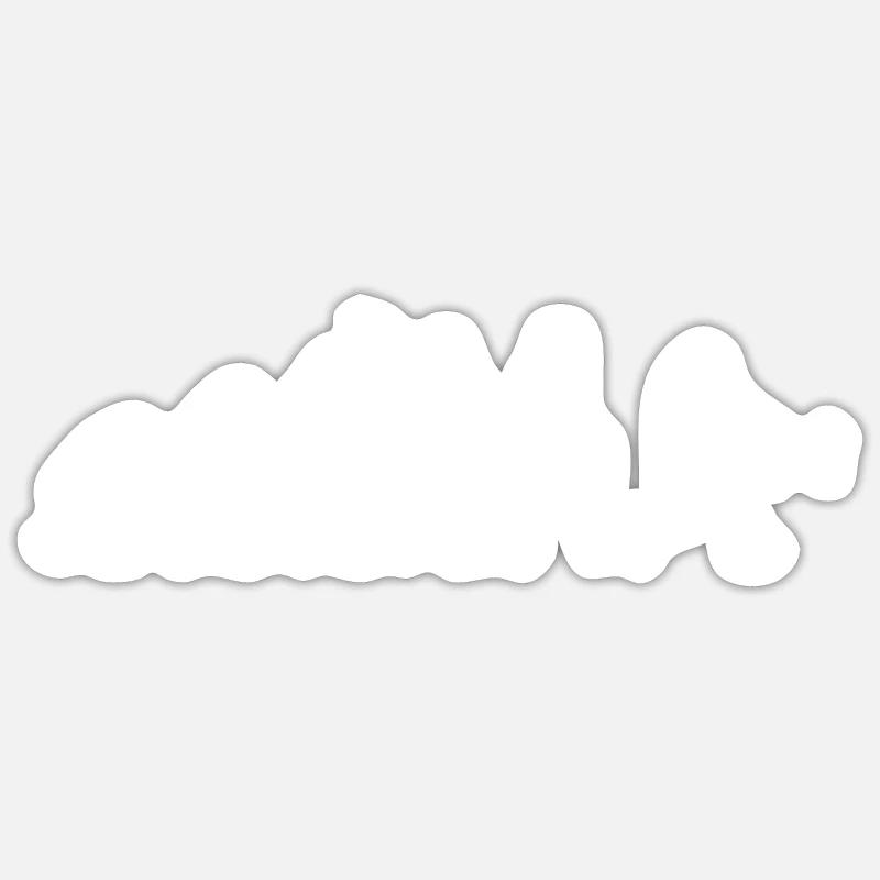 Evolution Baseball Batteur - Sticker taille S (10 x 10 cm) - blanc mat