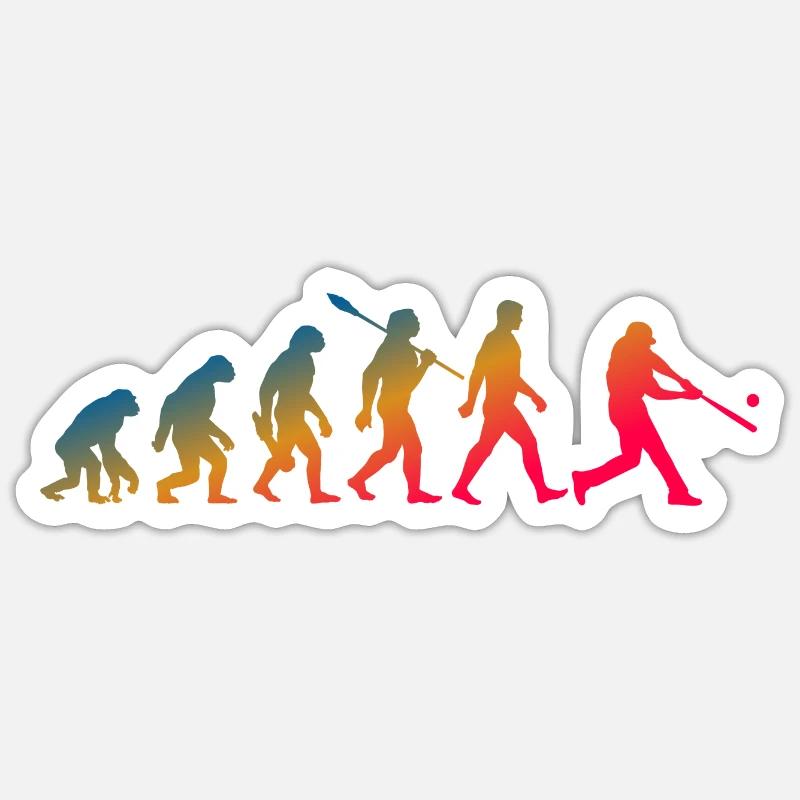 Evolution Baseball Batteur - Sticker taille S (10 x 10 cm) - blanc mat