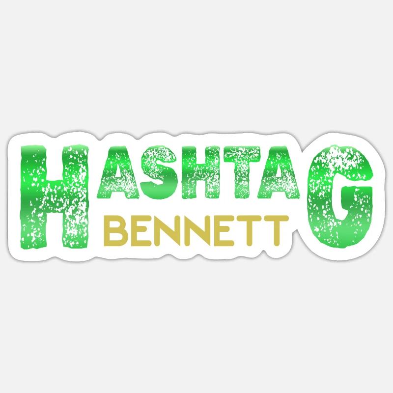 First name Bennett - Sticker size S (10 x 10 cm) - white matte