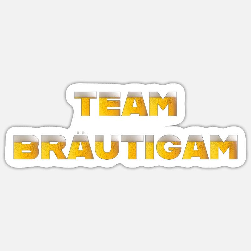 Team Bräutigam - Sticker Größe S (10 x 10 cm) - Mattweiß
