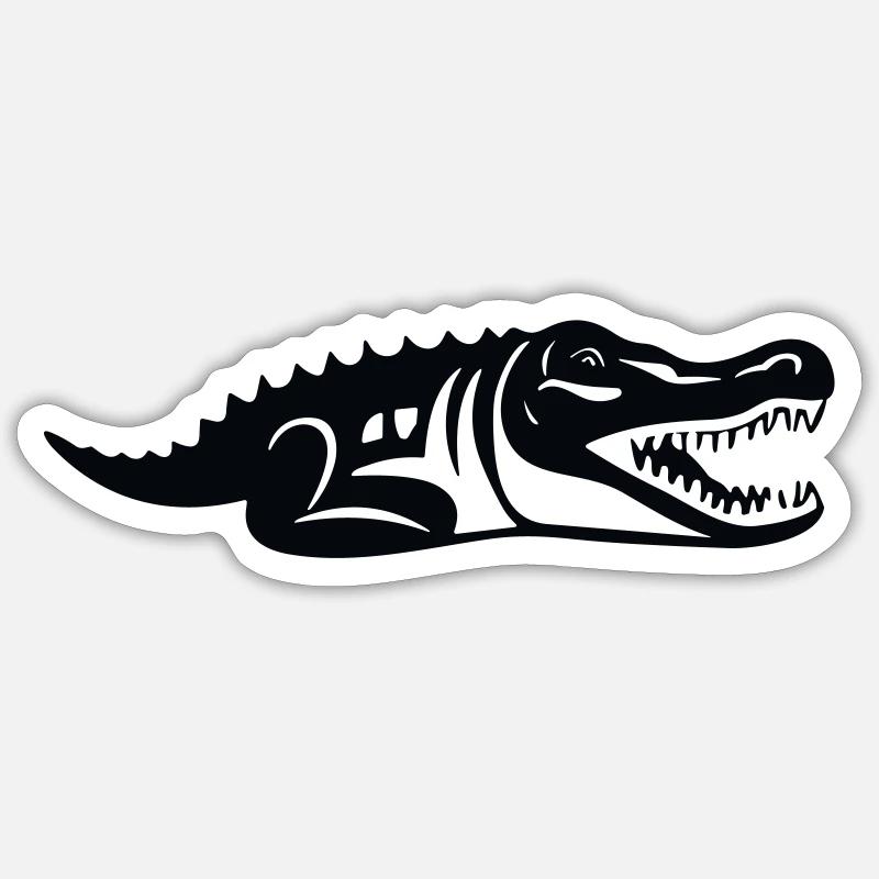 crocodile - Sticker size S (10 x 10 cm) - white matte