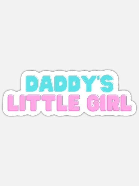Papas kleines Mädchen - Sticker Größe S (10 x 10 cm) - Mattweiß