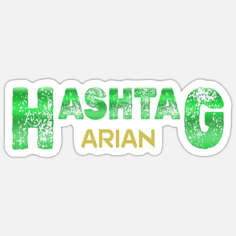 First name Arian Sticker size S (10 x 10 cm)