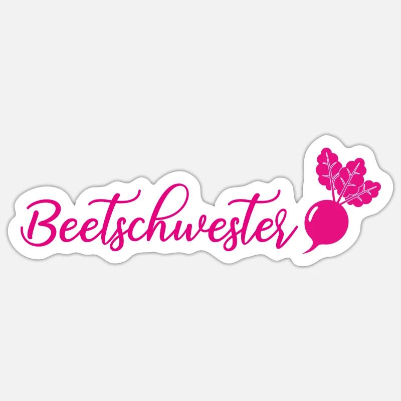 Beetschwester - Sticker Größe S (10 x 10 cm) - Mattweiß
