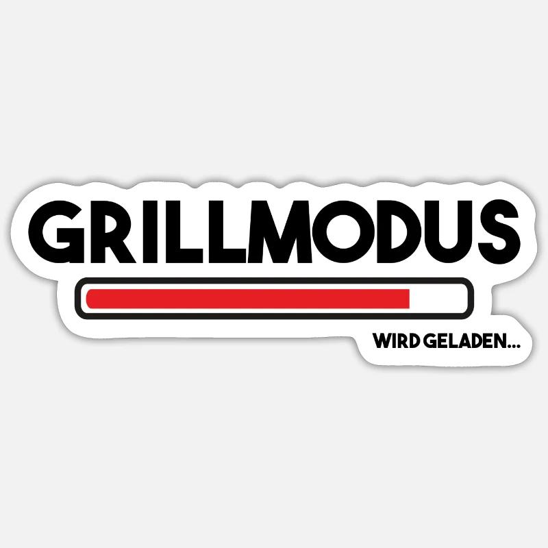 Grillmodus wird geladen Sticker Größe S (10 x 10 cm)
