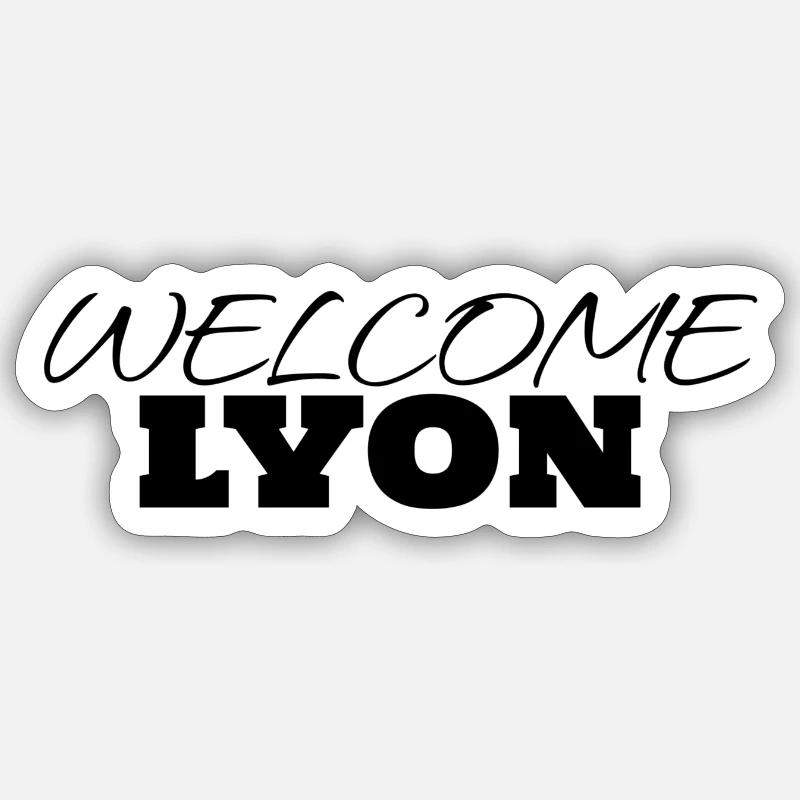 WILLKOMMEN LYON Sticker Größe S (10 x 10 cm)