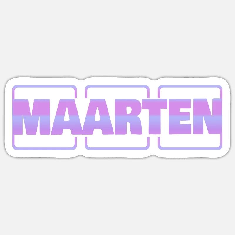 Grossesse Maarten - Sticker taille S (10 x 10 cm) - blanc mat