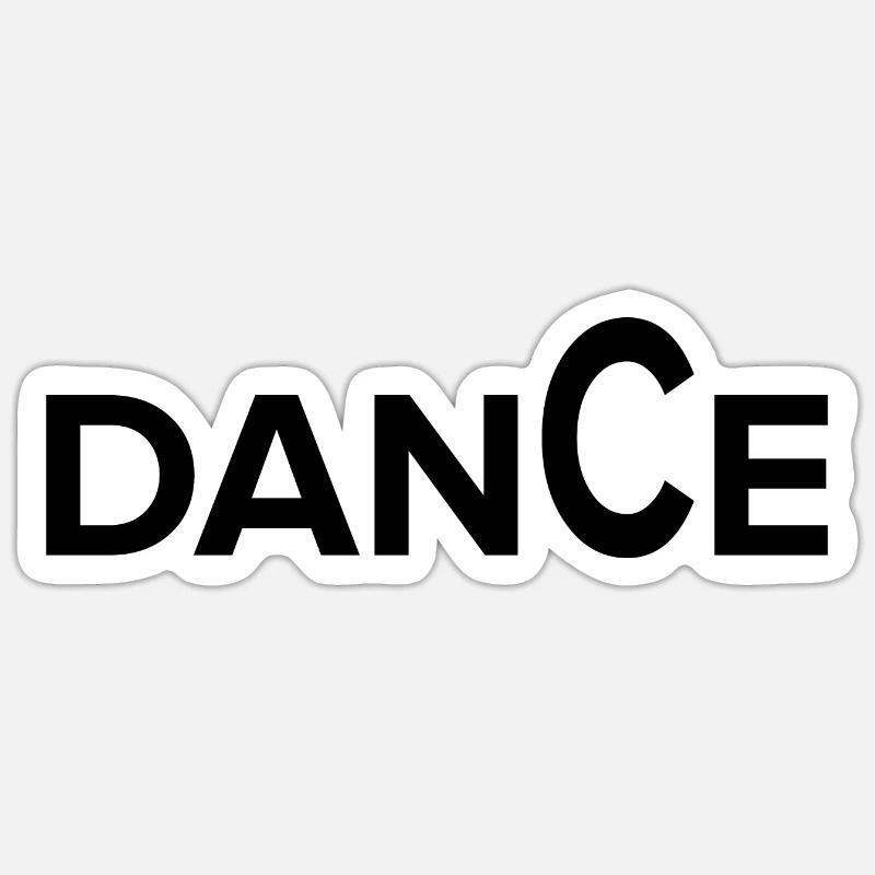 Danse Musique de danse - Sticker taille S (10 x 10 cm) - blanc mat