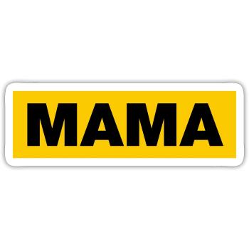 Mama - Sticker Größe S (10 x 10 cm) - Mattweiß - Vorne