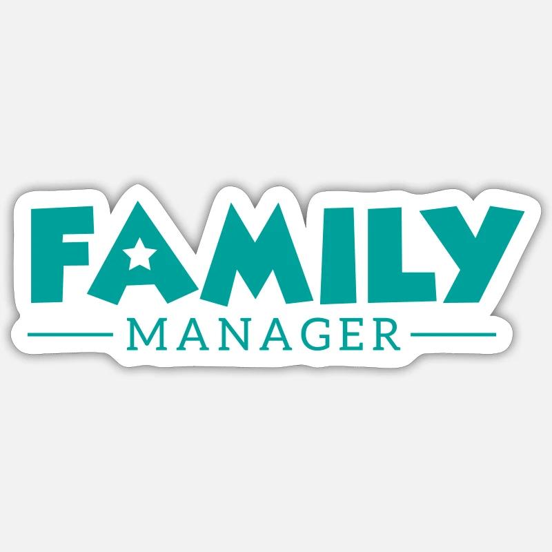 Responsable de famille - Sticker taille S (10 x 10 cm) - blanc mat