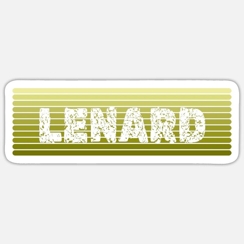 Retro Lenard - Sticker size S (10 x 10 cm) - white matte
