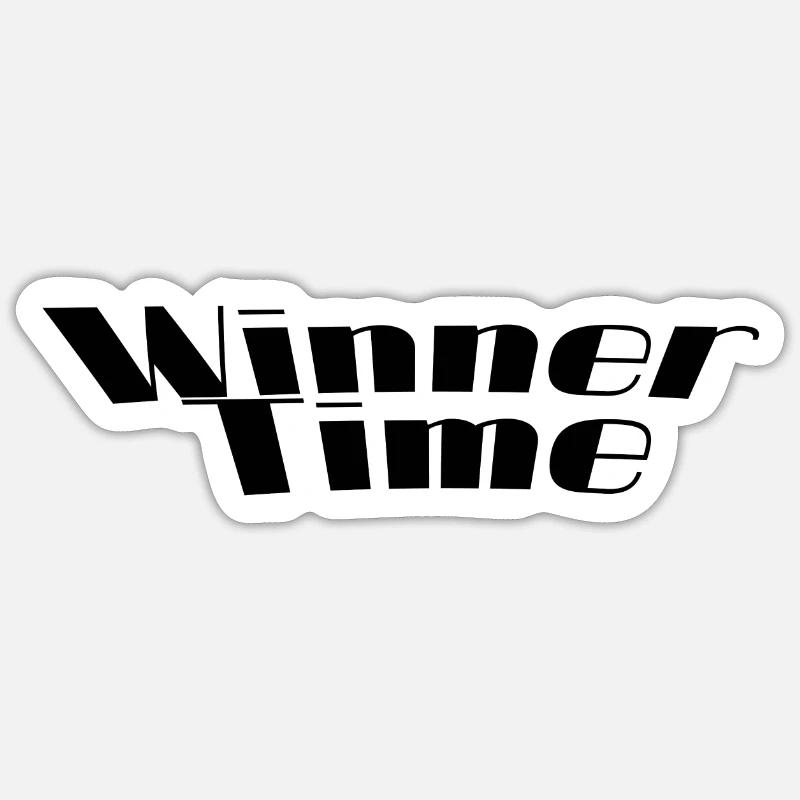 Winner time - Sticker size S (10 x 10 cm) - white matte