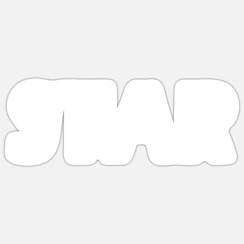 Star - Sticker taille S (10 x 10 cm) - blanc mat