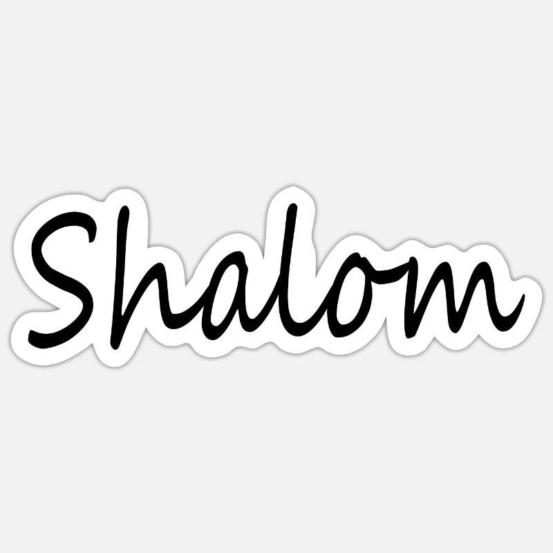 Shalom - Sticker size S (10 x 10 cm) - white matte