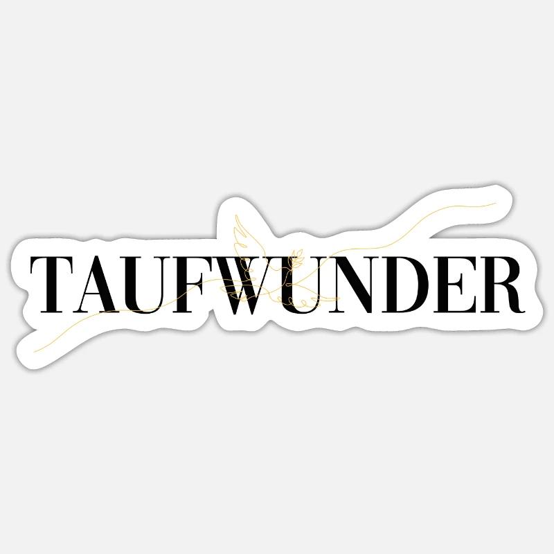 Taufwunder - Sticker Größe S (10 x 10 cm) - Mattweiß
