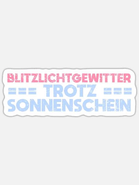 Blitzlichtgewitter - Trotz Sonnenschein - Sticker Größe S (10 x 10 cm) - Mattweiß
