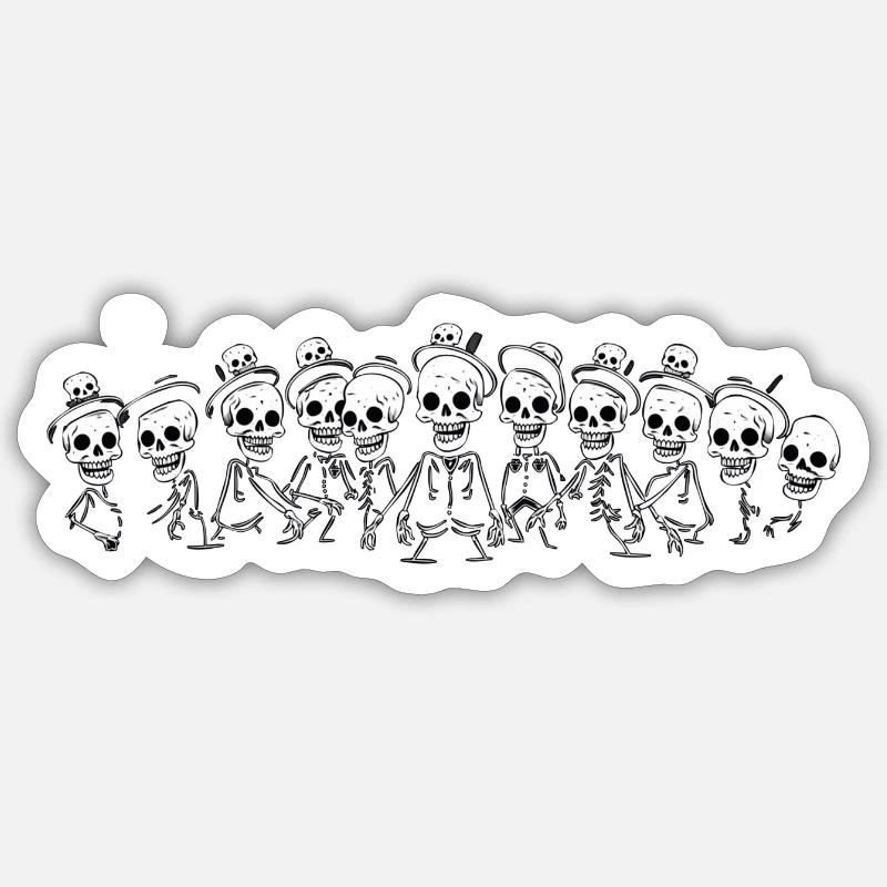 Skeleton - Sticker size S (10 x 10 cm) - white matte