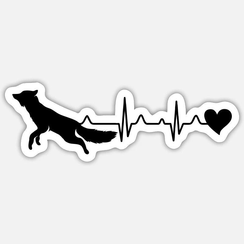 Renard - Sticker taille S (10 x 10 cm) - blanc mat