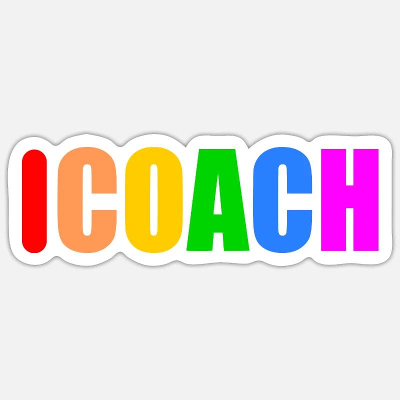 Coach - Sticker taille S (10 x 10 cm) - blanc mat