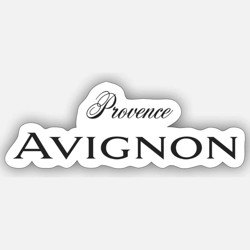 Avignon - Sticker taille S (10 x 10 cm) - blanc mat