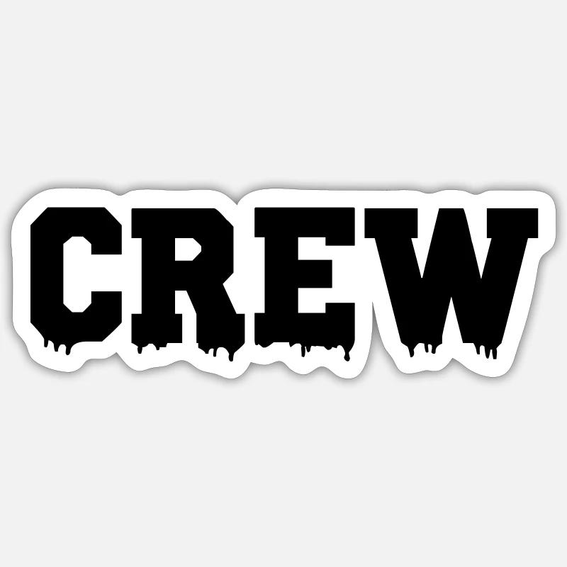 crew - Sticker size S (10 x 10 cm) - white matte
