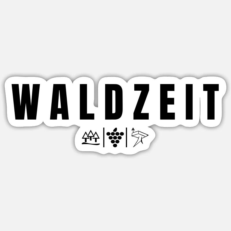 Waldzeit - Sticker Größe S (10 x 10 cm) - Mattweiß