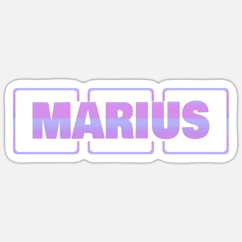 Gift for Marius - Sticker size S (10 x 10 cm) - white matte