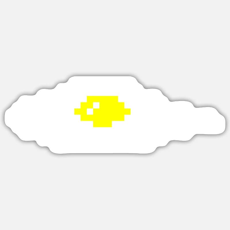 Pixel Spiegelei Sticker Größe S (10 x 10 cm)