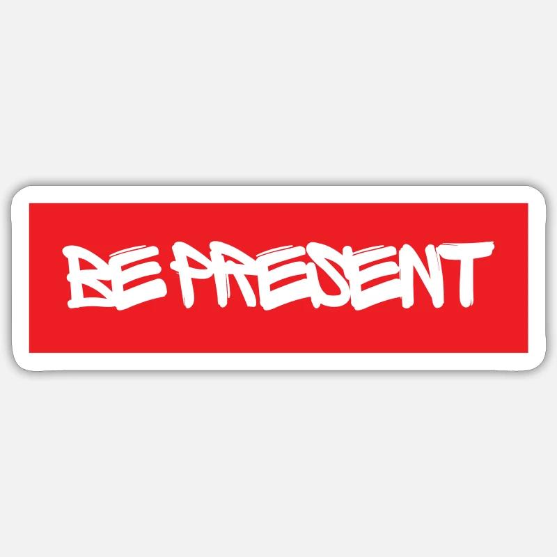Dabei sein - Sticker Größe S (10 x 10 cm) - Mattweiß