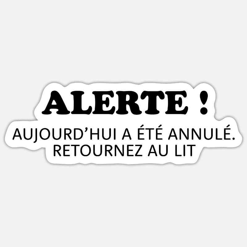 alerte - Sticker taille S (10 x 10 cm) - blanc mat