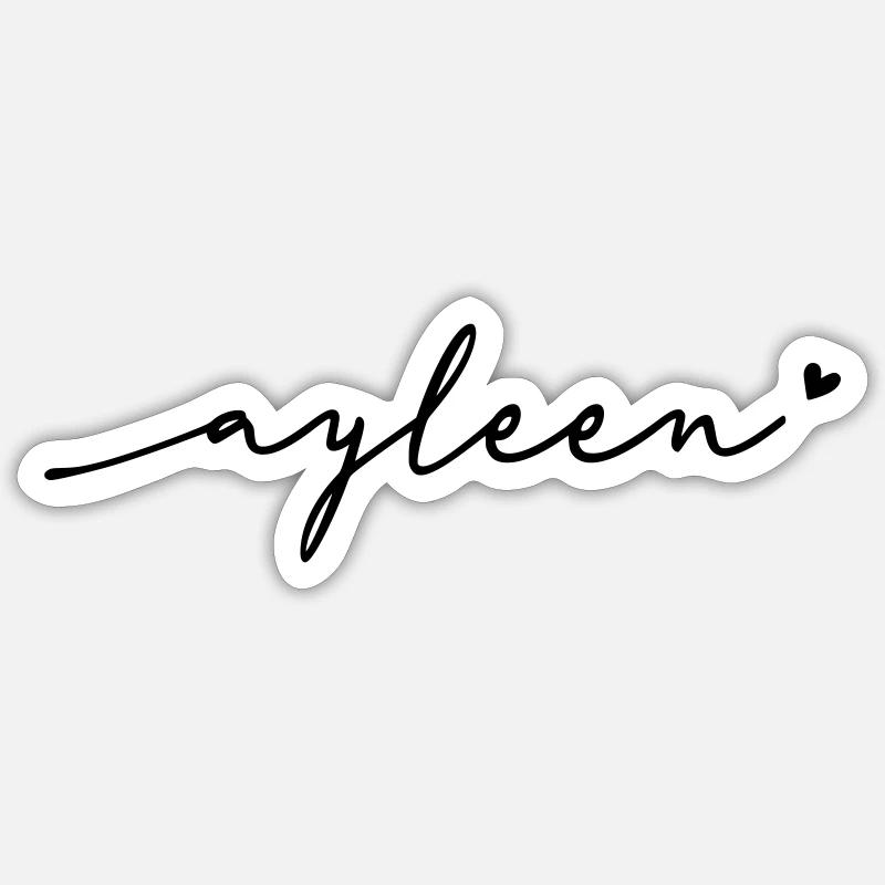 Ayleen Cursive Name Sticker size S (10 x 10 cm)