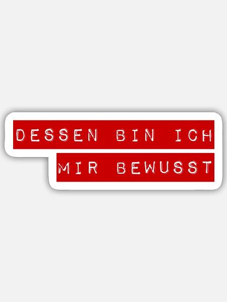 Bewusstsein ist alles - Sticker Größe S (10 x 10 cm) - Mattweiß