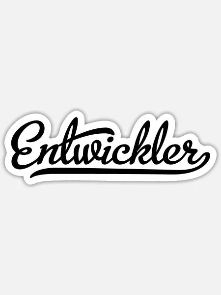 Entwickler - Sticker Größe S (10 x 10 cm) - Mattweiß