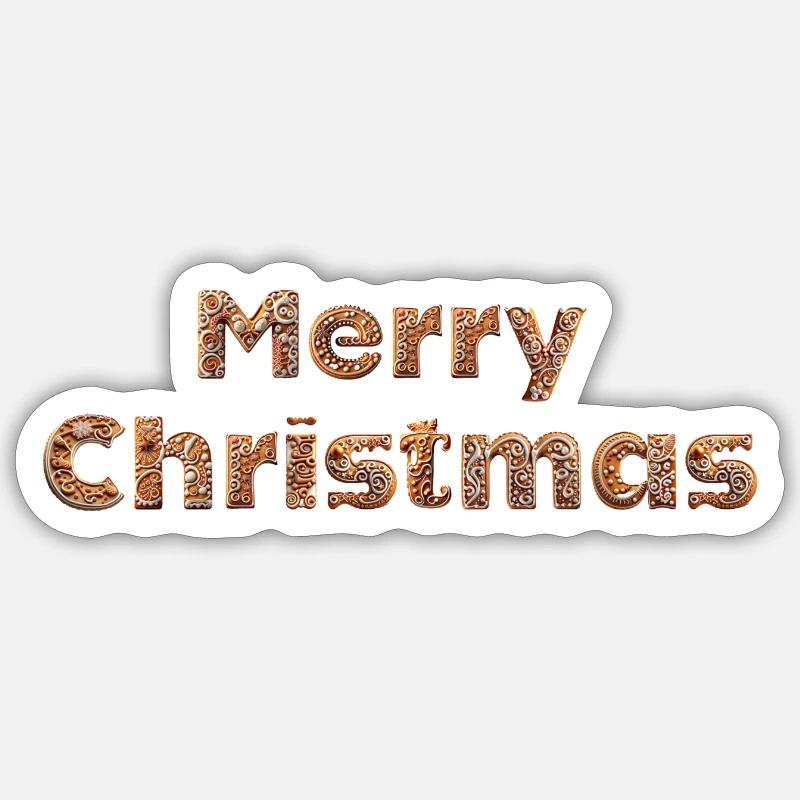 Joyeux Noël - Sticker taille S (10 x 10 cm) - blanc mat