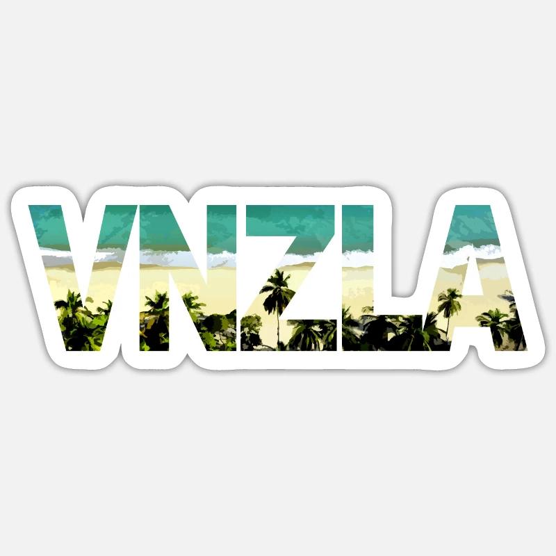 VNZLA - Sticker taille S (10 x 10 cm) - blanc mat
