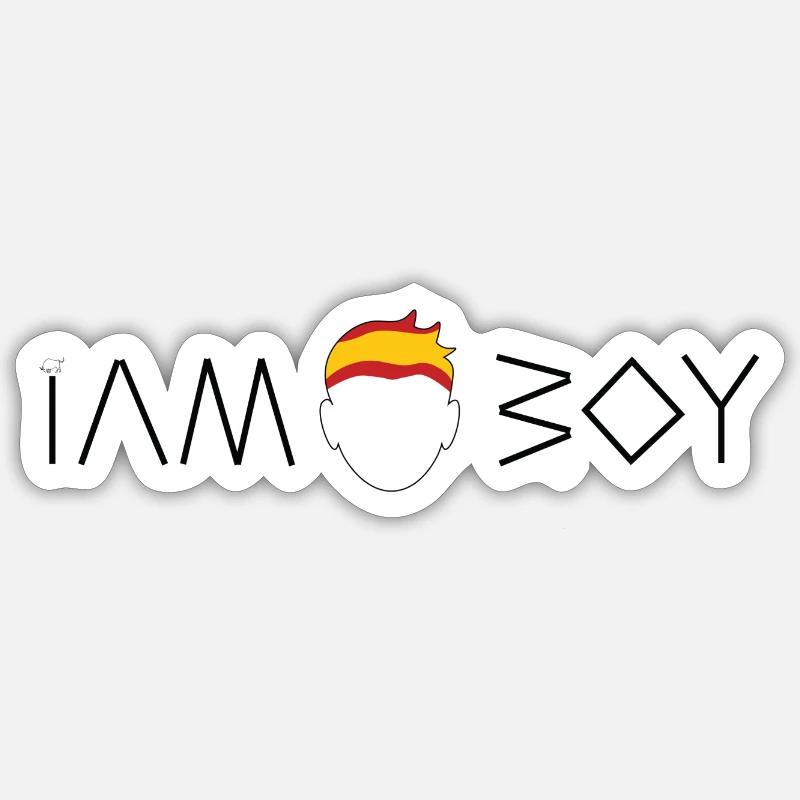 Ich bin ein spanischer Junge Sticker Größe S (10 x 10 cm)